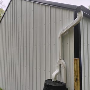 Rain barrel overflow diverter system